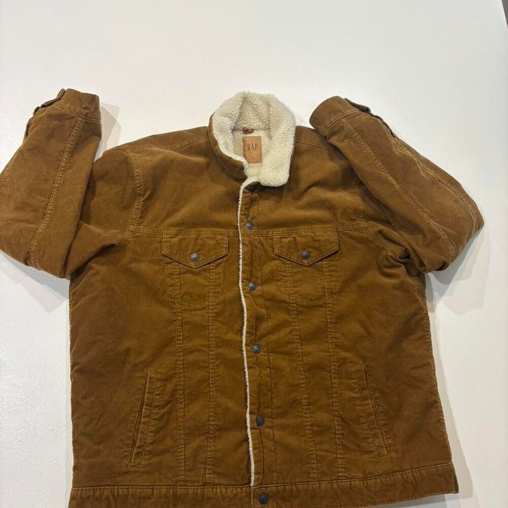 Mens XXL Heavy Corduroy Brown Coat with lining